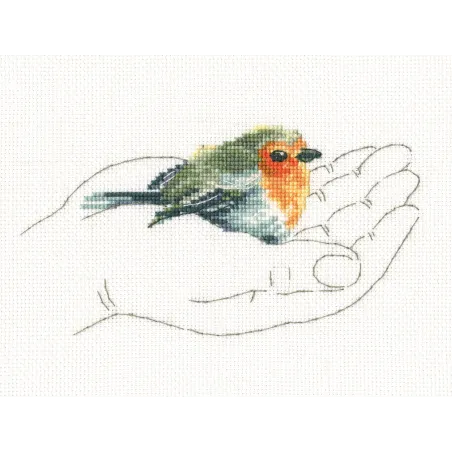 Cross-stitch kit "Warmth in palms" M695