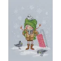 Набор для вышивания крестиком "Катание на коньках"