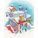 Cross-stitch kit "Winter on the roofs" M655