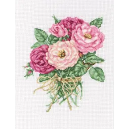 Kit de point de croix "Bouquet de roses" RTOM563
