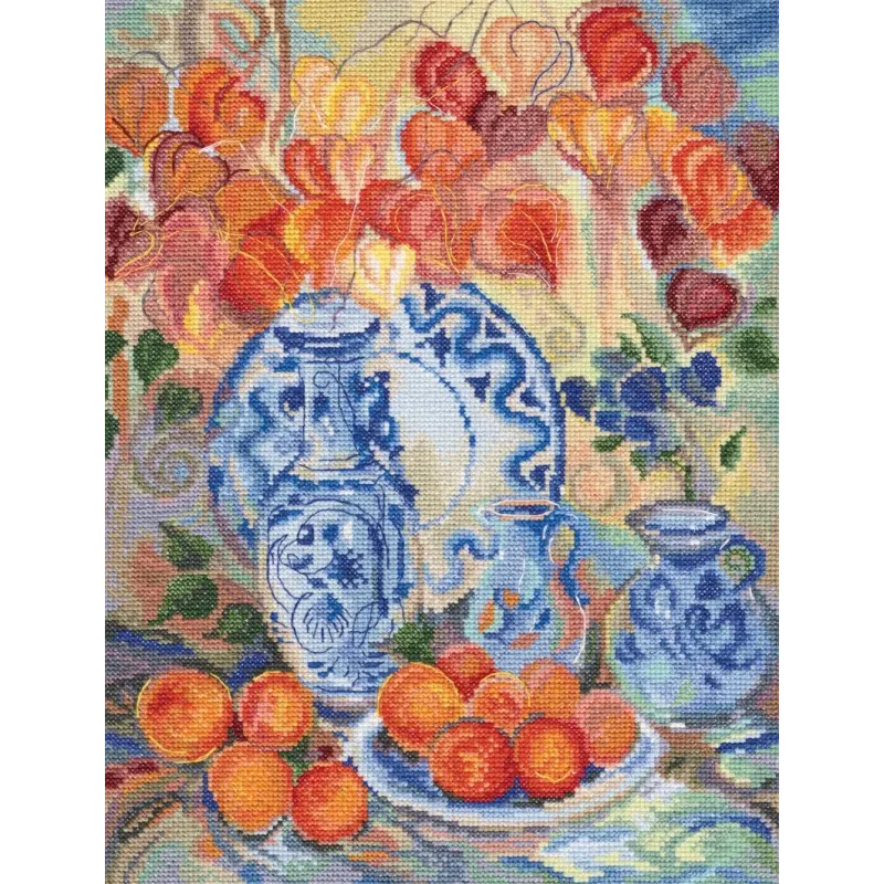 Cross-Stitch Kit "Orange physalis" M582