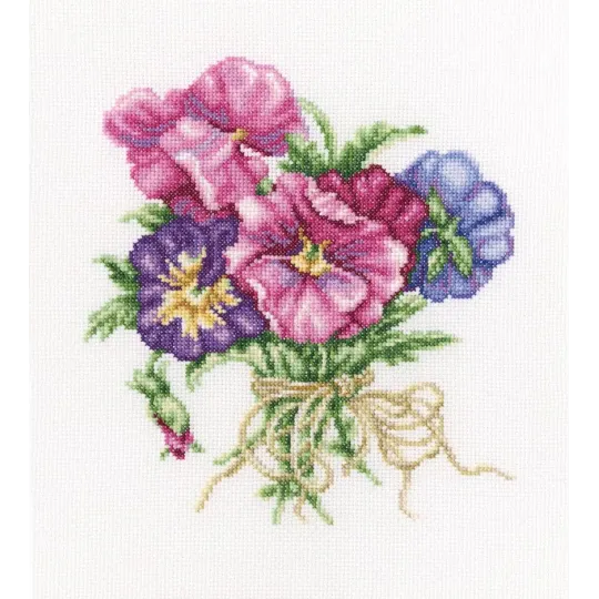 Kit de point de croix "Bouquet de violettes" RTOM565