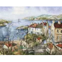 Cross-stitch kit "Calm Town by the Sea" M554