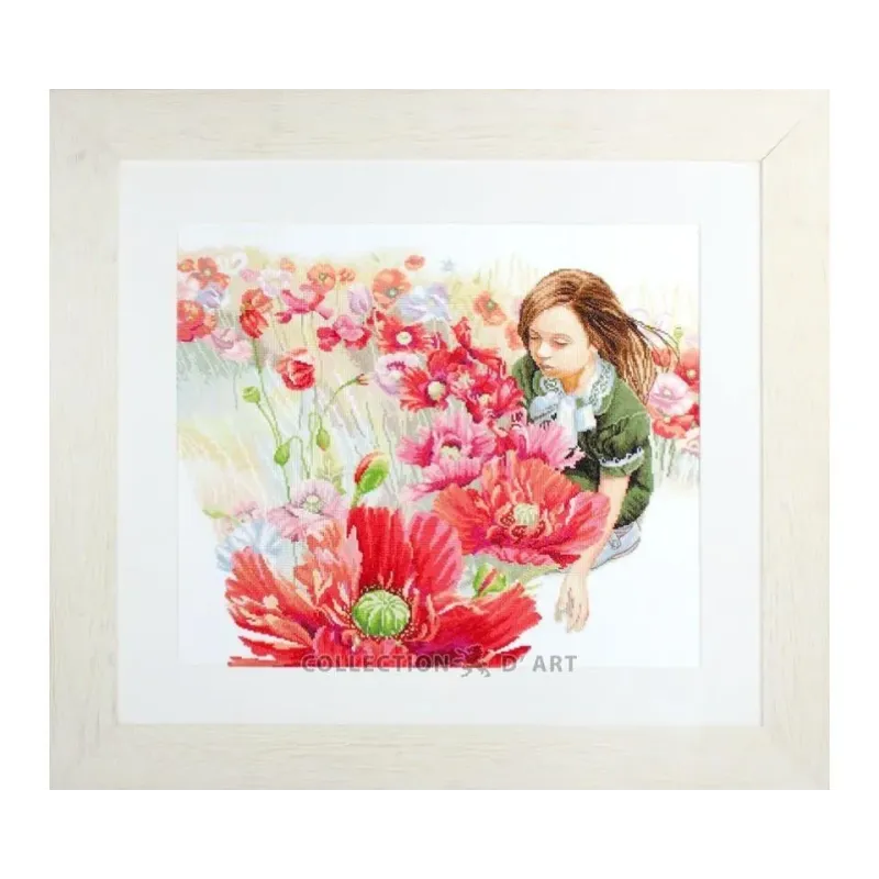 Cross-stitch kit "Blooming poppy field" 51x42 cm M345