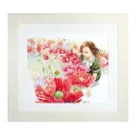 Kit point de croix "Champ de coquelicots fleuri" 51x42 cm RTOM345
