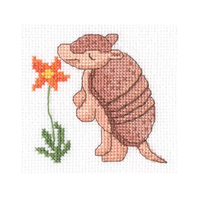 Kreuzstich-Set "Armadillo und Blume" H284