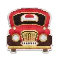 Cross-stitch kit with perforated wooden form EHW046