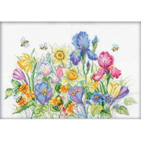 Kreuzstich-Set "Gartenblumen" M095