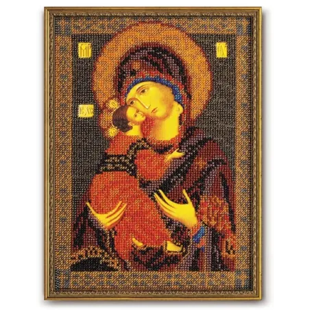 Icon beaded embroidery kit "Our Lady of Vladimir" RB-147
