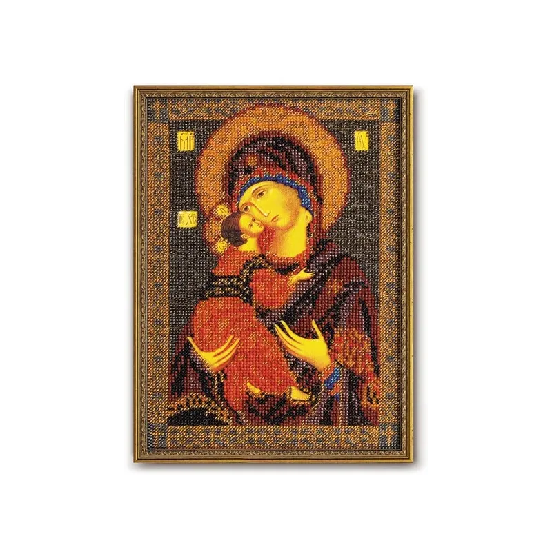 Icon beaded embroidery kit "Our Lady of Vladimir" RB-147