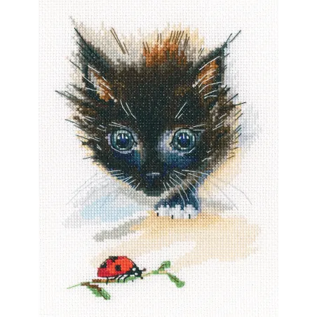 Cross-stitch kit "Ladybug and super-cat" M826