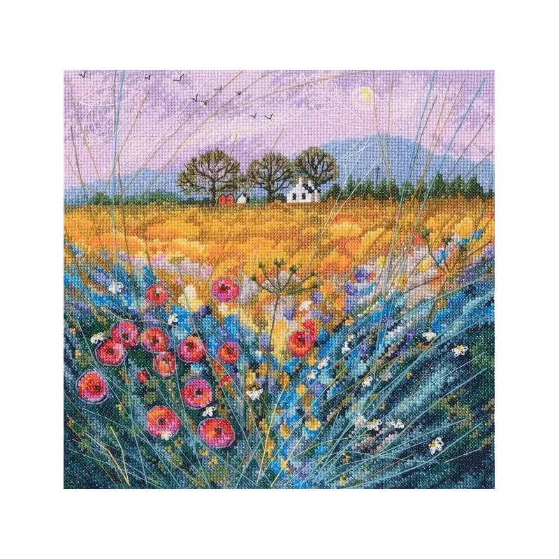 Kit de point de croix "Coquelicots de la récolte tardive" RTOM692