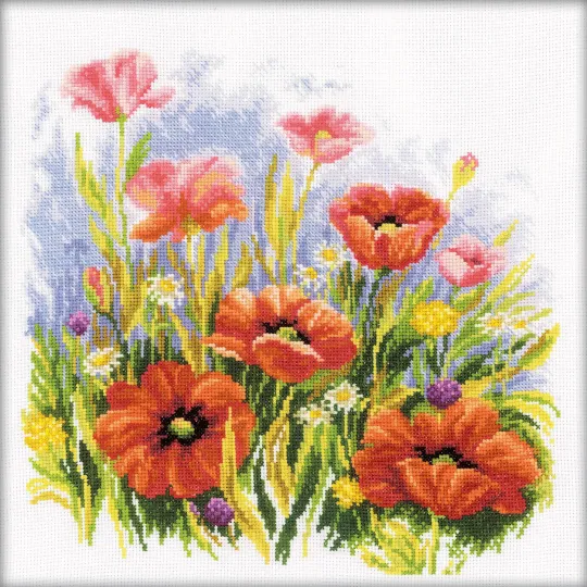 Cross-stitch kit "Poppies" M140