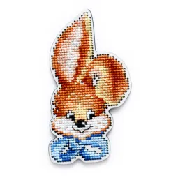 Cross-stitch kit with perforated wooden form EHW042