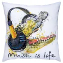 Cross-stitch kit with printed background "Music is life" DT-M019
