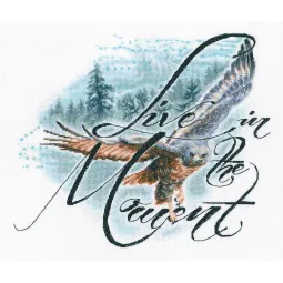 Cross-stitch kit „Live in the moment” CU066