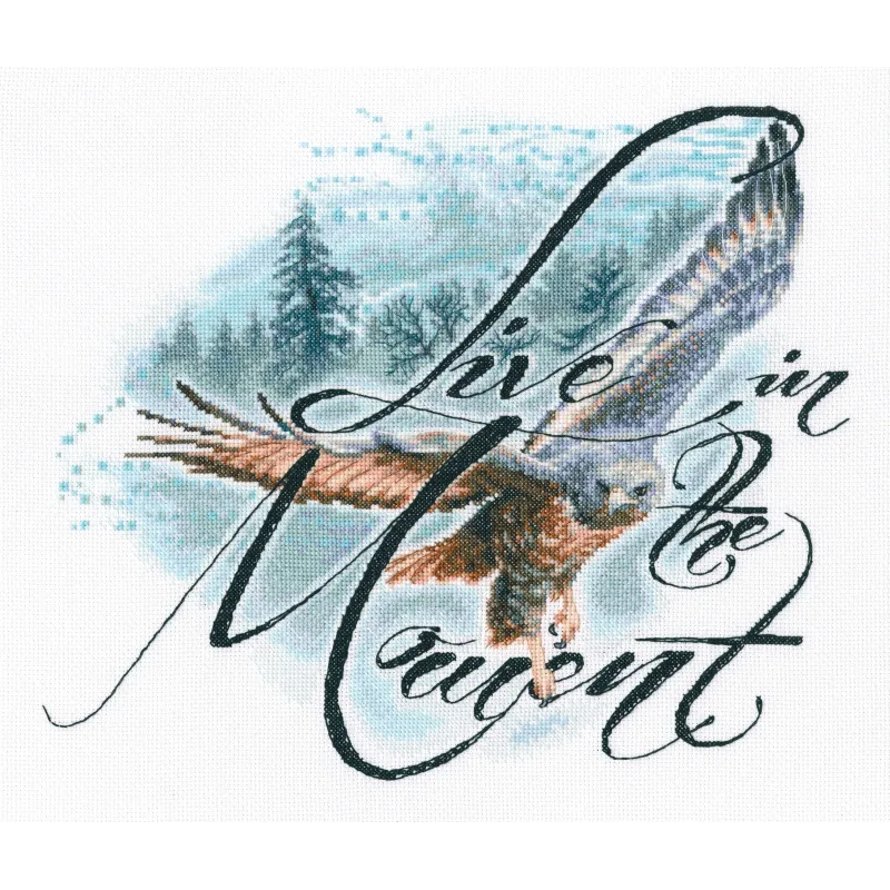 Cross-stitch kit „Live in the moment” CU066