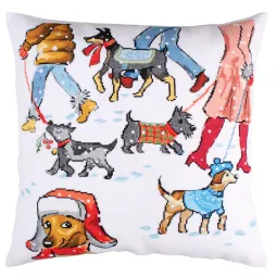 Kit point de croix "Quatre pattes en hiver" RTOCU036