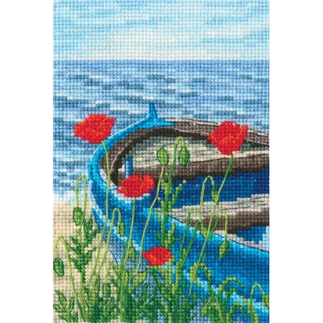 Kreuzstich-Set "Mit dem Geschmack von Salz, Wind und Sonne" RTOC337