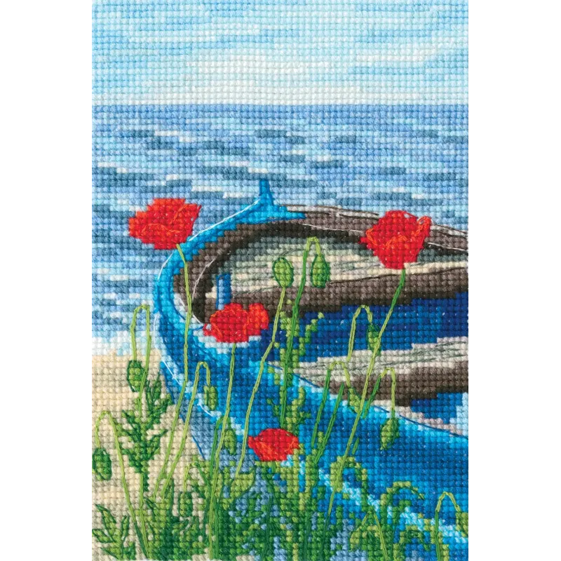 Kreuzstich-Set "Mit dem Geschmack von Salz, Wind und Sonne" RTOC337