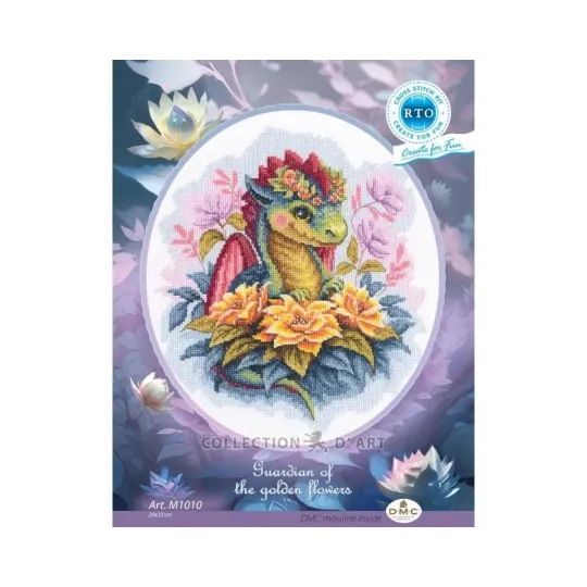 Cross-stitch kit "Guardian of the golden flowers" RTOM1010
