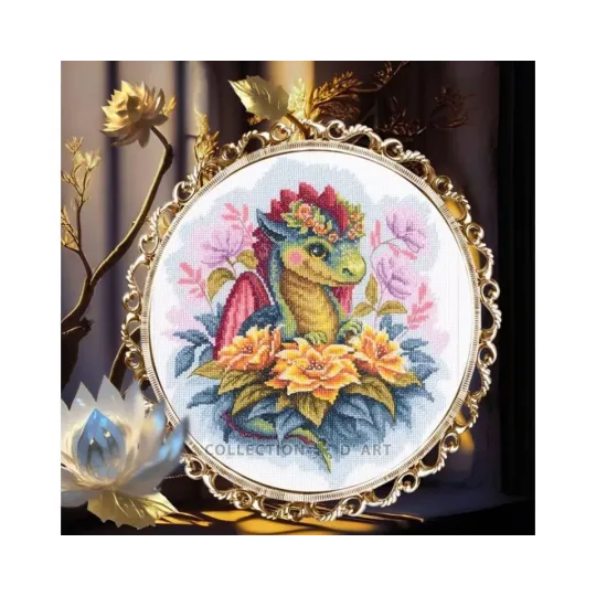 Cross-stitch kit "Guardian of the golden flowers" RTOM1010