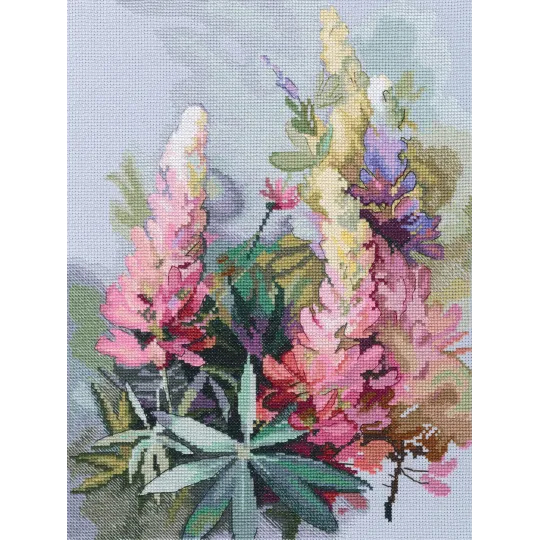 Kit point de croix "Lupins" RTOM887