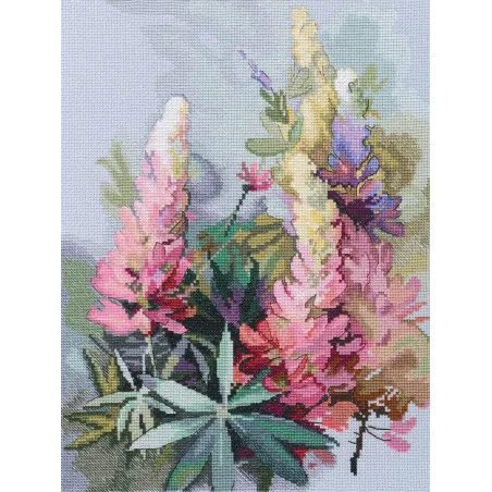Kit point de croix "Lupins" RTOM887