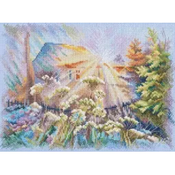 Kryželio siuvinėjimo rinkinys "Ryto saulės spinduliuose" M868