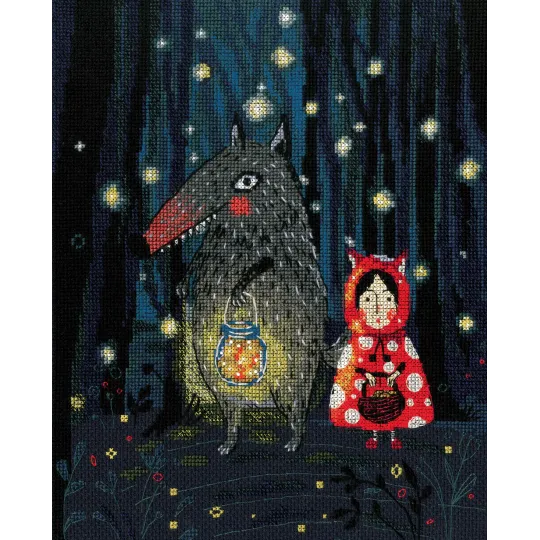 Cross-stitch kit „This is the story of Little Red Riding Hood” M830
