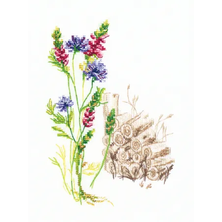 Kreuzstich-Set "Blühende Kräuter" RTOM778