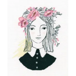 Cross-stitch kit "In the haze of pink flowers" M729