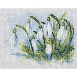 Cross-Stitch Kit "Early snowdrops" M585