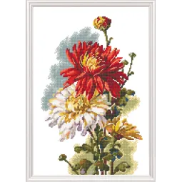 Kryželiu siuvinėjimo rinkinys "Chrysanthemum" RTOM516
