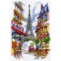 Kit point de croix "Coin tranquille à Paris" RTOM292