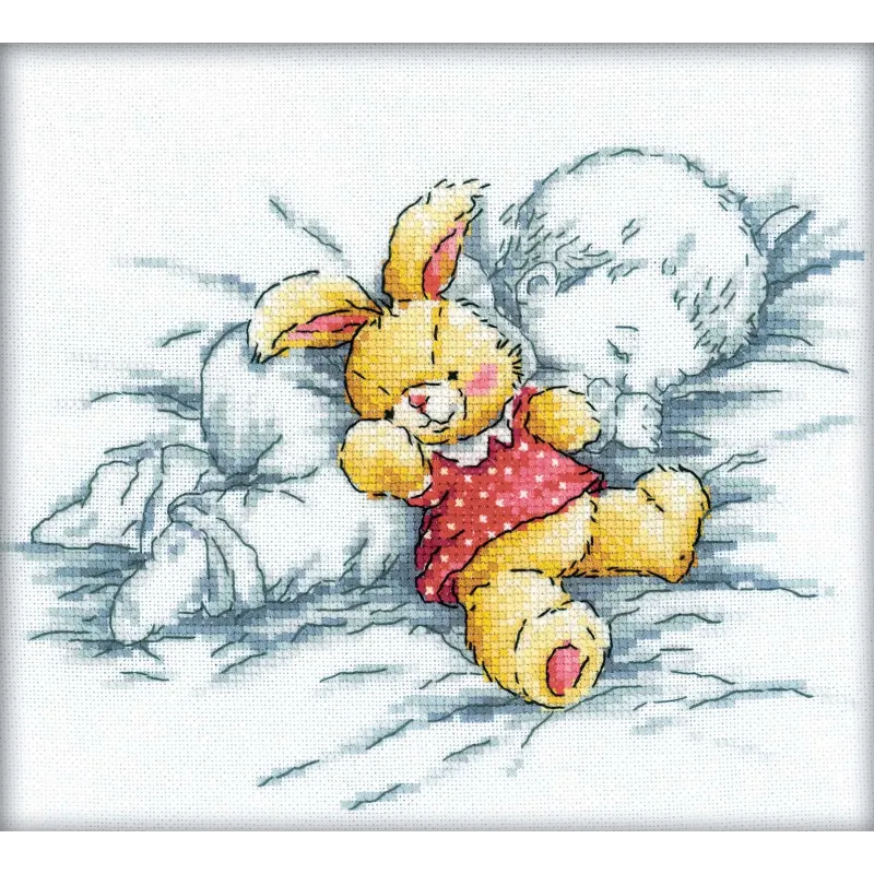Kreuzstich-Set "Baby und Hase", M157