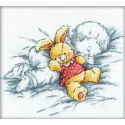 Kreuzstich-Set "Baby und Hase", M157