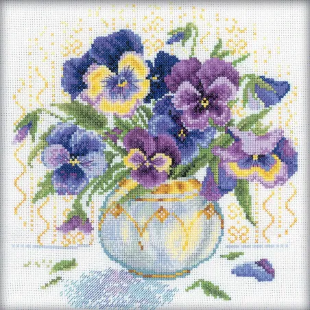 Cross-stitch kit "Pansies" M053