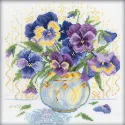 Cross-stitch kit "Pansies" M053