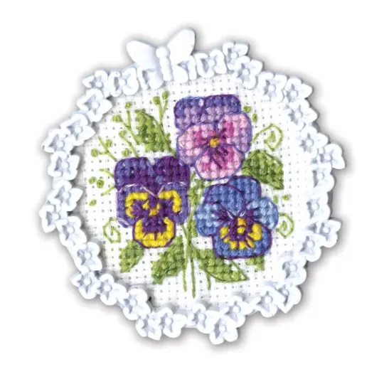 Miniature embroidery & cross stitch kit with frame RTOFA031