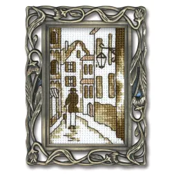 Miniature embroidery & cross stitch kit with frame FA013