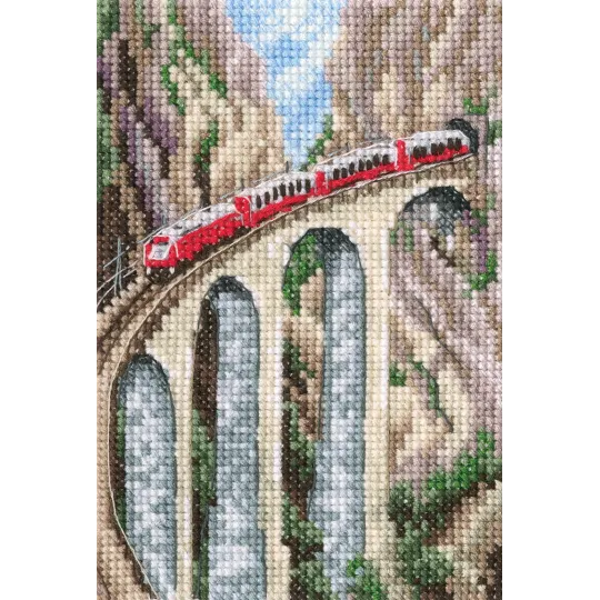 Kreuzstich-Set "Landwasserviadukt" RTOC303