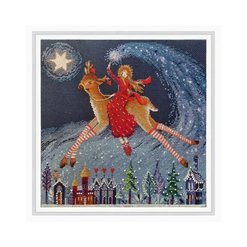 Cross-stitch kit with beads "Starry blizzard" RTOM1005