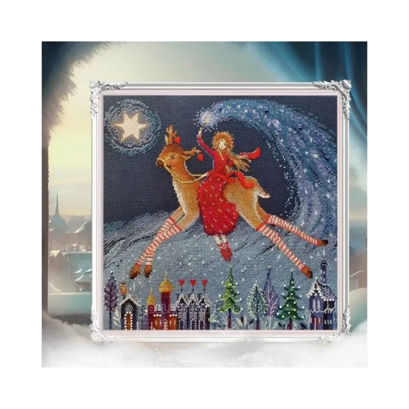 Cross-stitch kit with beads "Starry blizzard" RTOM1005