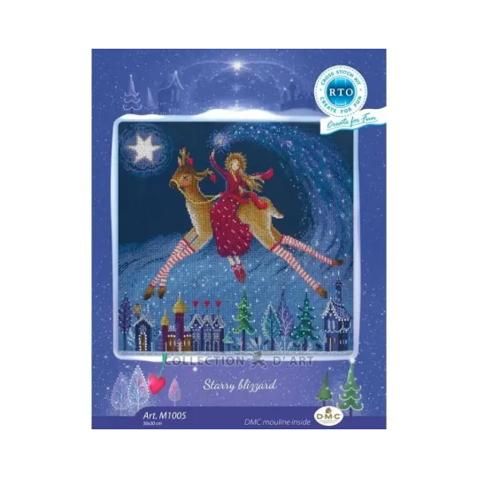 Cross-stitch kit with beads "Starry blizzard" RTOM1005