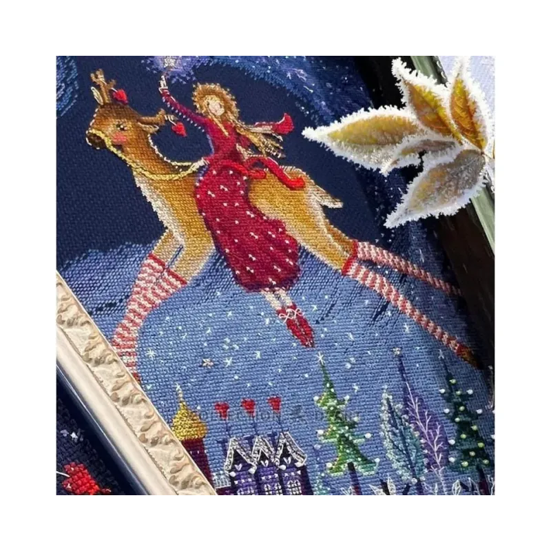 Cross-stitch kit with beads "Starry blizzard" RTOM1005