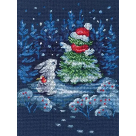 Kit point de croix "Cadeau pour un sapin de Noël" RTOM973