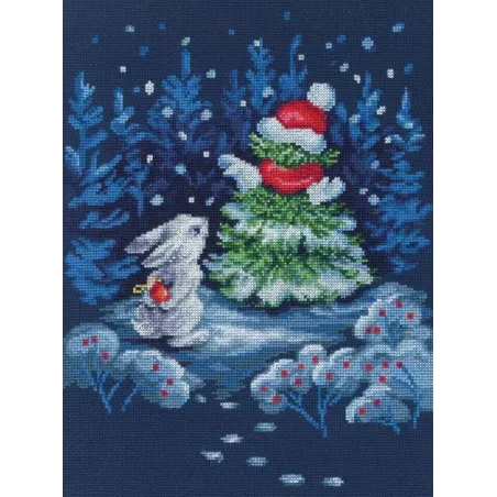 Kit point de croix "Cadeau pour un sapin de Noël" RTOM973