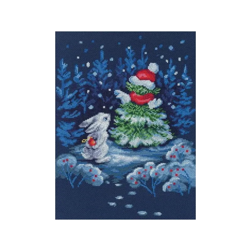 Kit point de croix "Cadeau pour un sapin de Noël" RTOM973