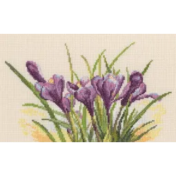 Kit point de croix "Crocus printaniers" RTOM584